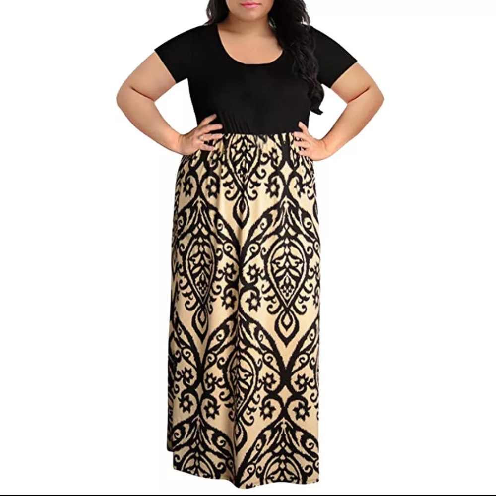 Long Maxi short sleeve dress
